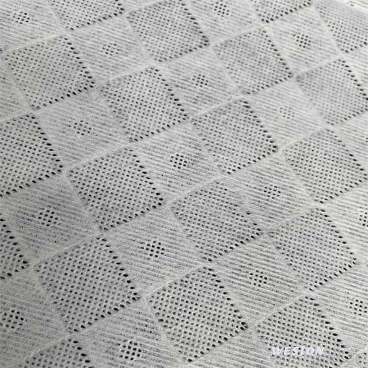 100% bamboo fiber checkerboard diamond embossed spunlace2